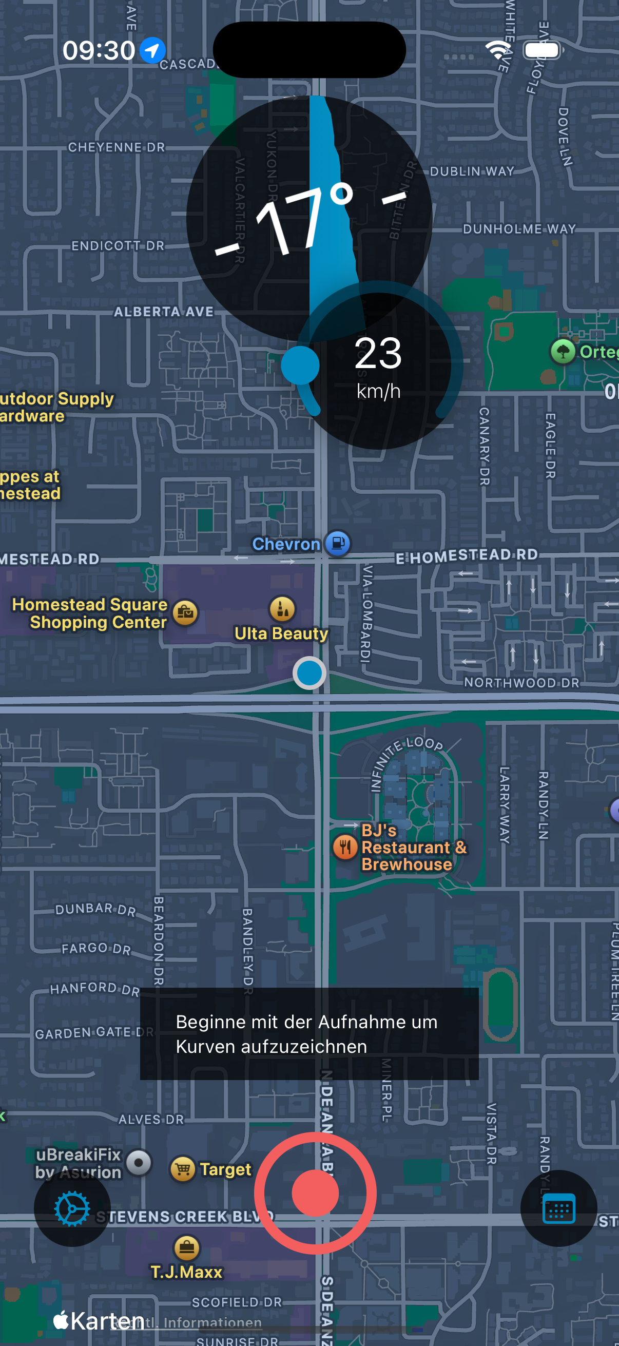 Curve Tracker motorcycle ride and lean angle tracking app on iPhone